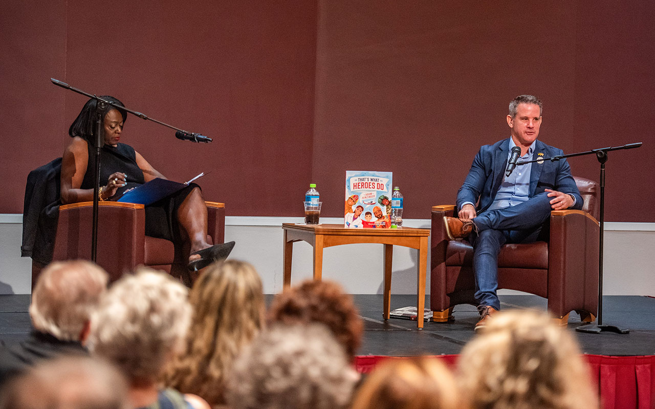 Adam Kinzinger and Dr. Linda Baker